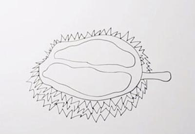 生动形象的榴莲简笔画