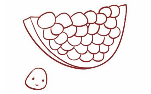 一块石榴简笔画