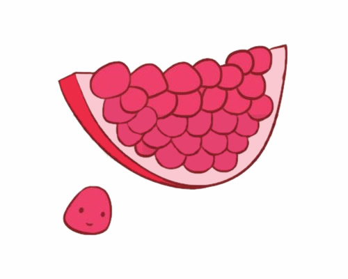 一块石榴简笔画