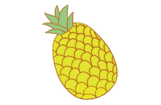 一组关于菠萝的简笔画