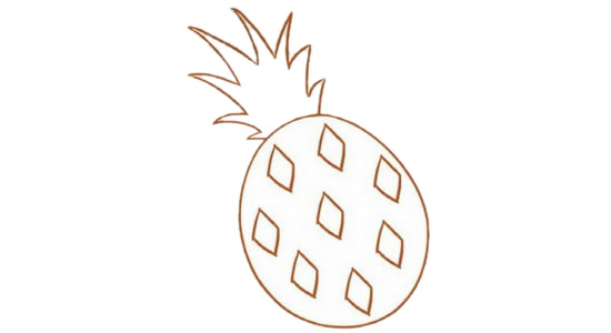 菠萝怎么画最简单