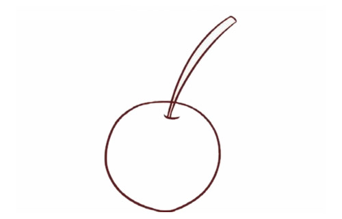 卡通的樱桃简笔画