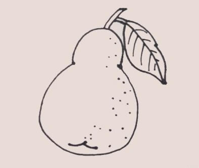 黄色的梨子简笔画