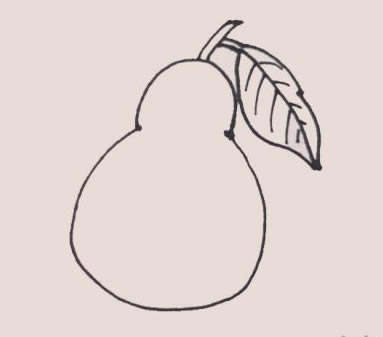 黄色的梨子简笔画
