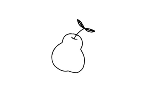 超简单雪梨简笔画 超简单雪梨简笔画