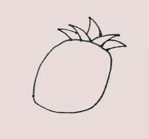 非常简单的菠萝简笔画