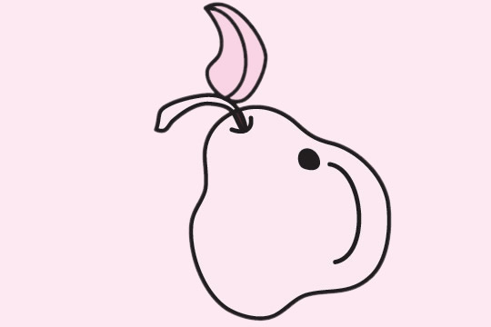 可口的香梨简笔画 可口的香梨简笔画