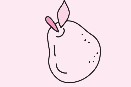 可口的香梨简笔画 可口的香梨简笔画