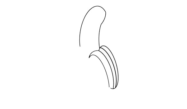剥开皮的香蕉简笔画