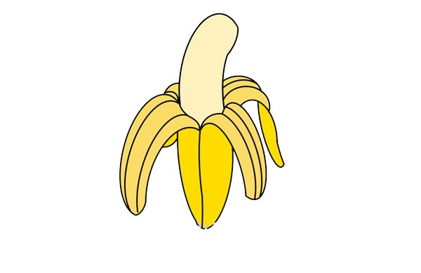 剥开皮的香蕉简笔画