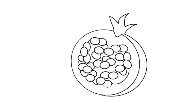剥开的石榴简笔画