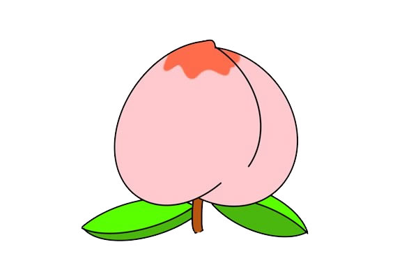 粉色的桃子简笔画