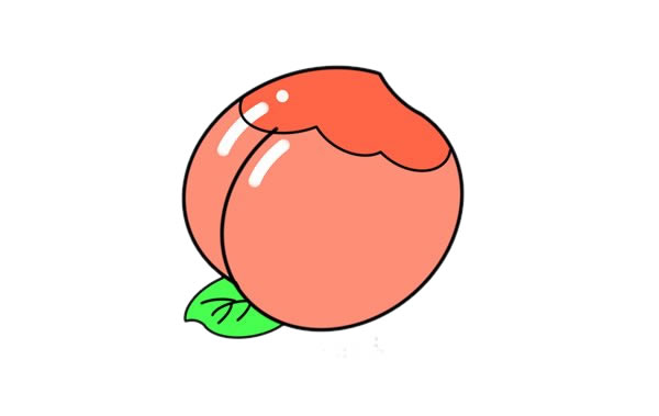 咬了一口的水蜜桃简笔画