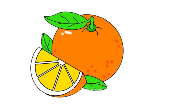 橙子怎么画 橙子简笔画步骤