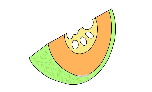 看起来香甜的哈密瓜简笔画