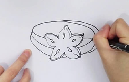 杨桃怎么画 杨桃简笔画的步骤