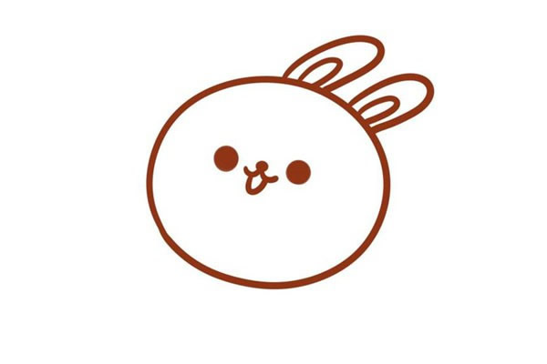 吃月饼的兔子简笔画步骤