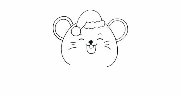 鼠年送福简笔画画法步骤