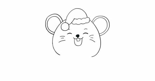 鼠年送福简笔画画法步骤
