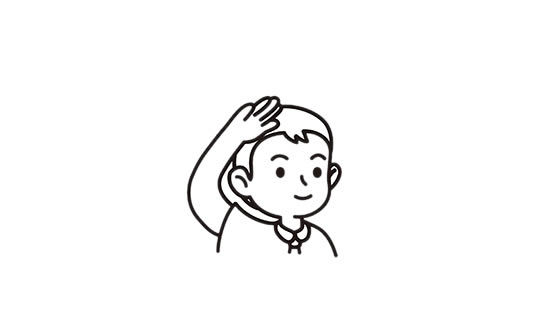 国庆节敬礼的简笔画步骤