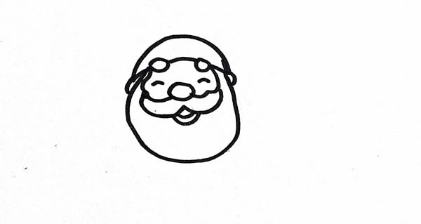 开心的圣诞老人简笔画