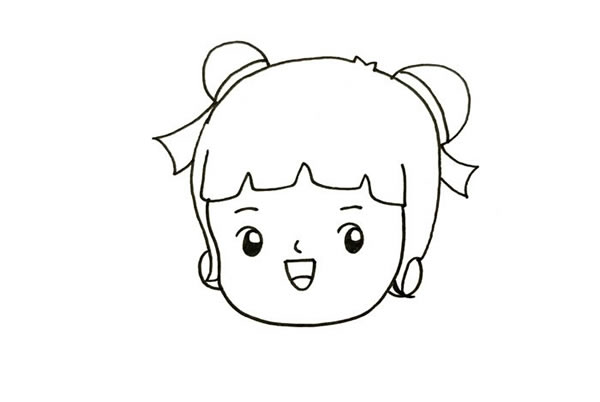 春节小孩拜年简笔画