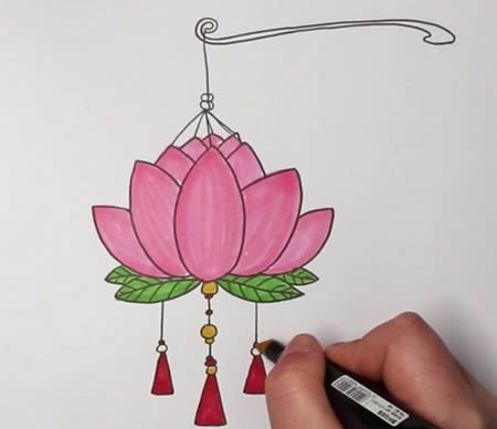 元宵节花灯简笔画怎么画