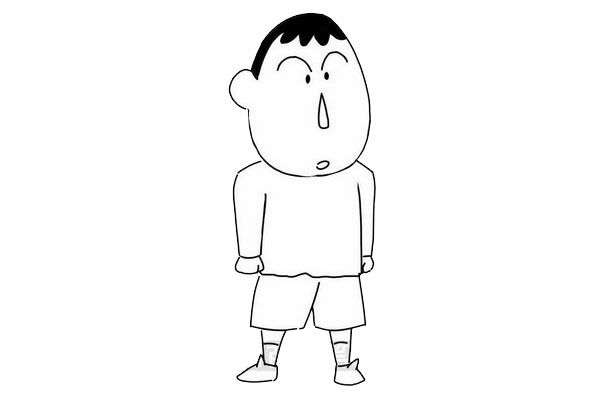 蜡笔小新阿呆简笔画教程