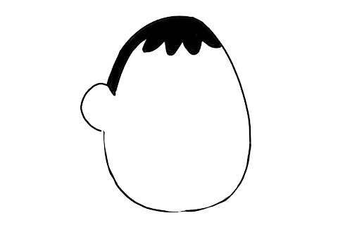 蜡笔小新阿呆简笔画教程