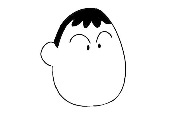 蜡笔小新阿呆简笔画教程