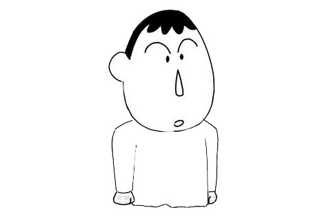 蜡笔小新阿呆简笔画教程