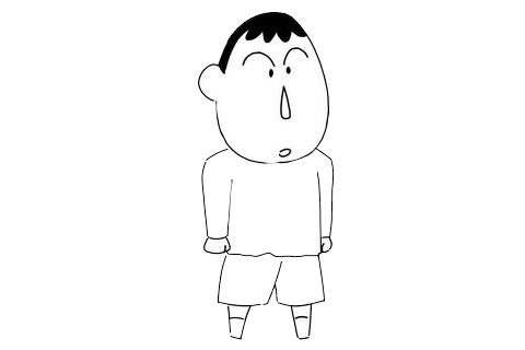 蜡笔小新阿呆简笔画教程