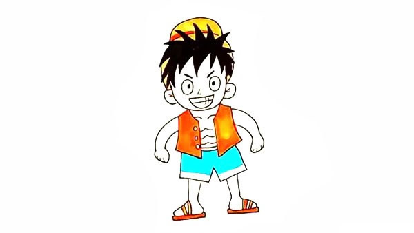 海贼王路飞简笔画教程