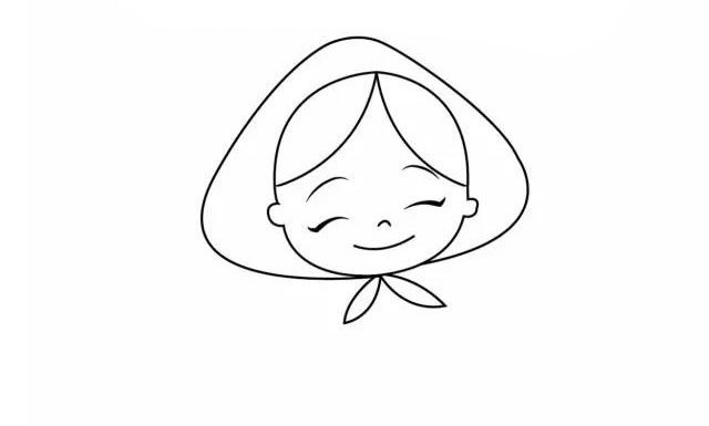 可爱的小红帽简笔画教程