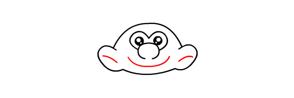 蓝精灵简笔画步骤教程