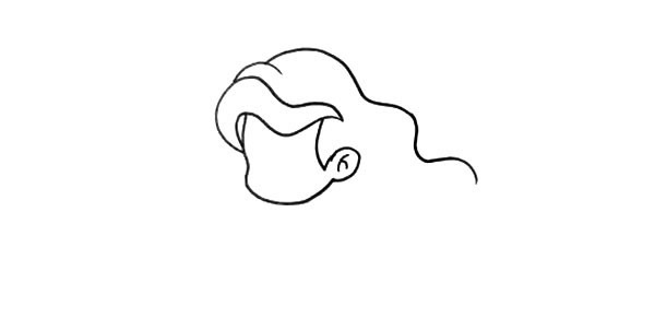 海底游泳的美人鱼简笔画教程