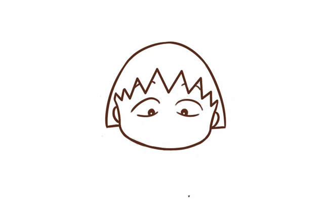Q版可爱樱桃小丸子简笔画教程 Q版可爱樱桃小丸子简笔画教程