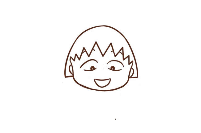 Q版可爱樱桃小丸子简笔画教程 Q版可爱樱桃小丸子简笔画教程