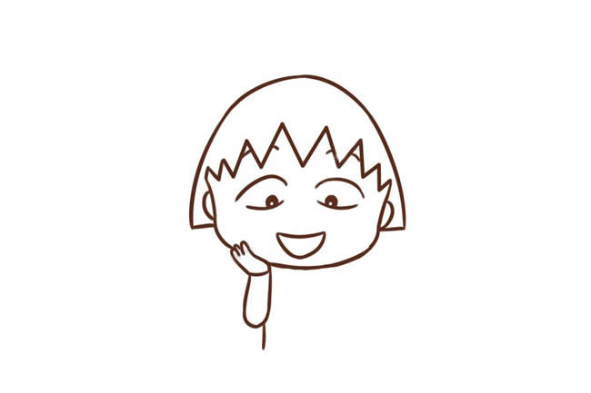 Q版可爱樱桃小丸子简笔画教程 Q版可爱樱桃小丸子简笔画教程