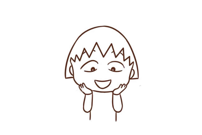 Q版可爱樱桃小丸子简笔画教程 Q版可爱樱桃小丸子简笔画教程