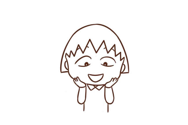 Q版可爱樱桃小丸子简笔画教程 Q版可爱樱桃小丸子简笔画教程