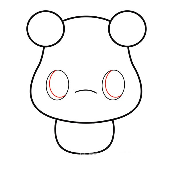 卡通Q版小熊维尼简笔画步骤教程