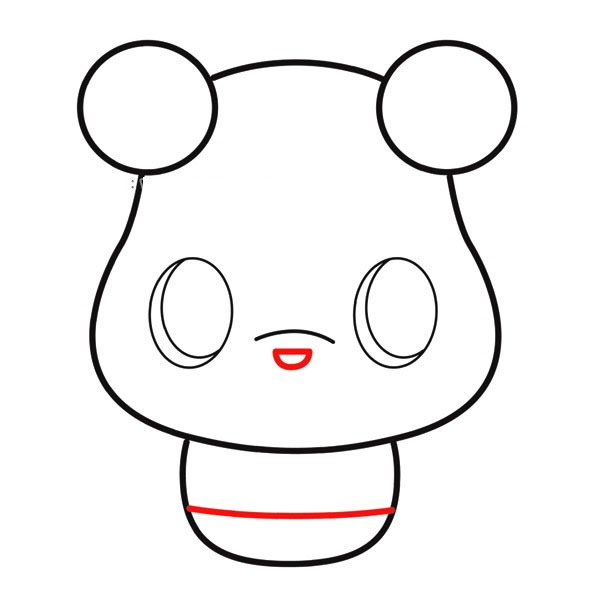 卡通Q版小熊维尼简笔画步骤教程