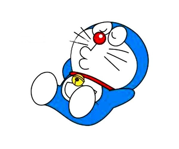 哆啦A梦蓝胖子简笔画步骤教程