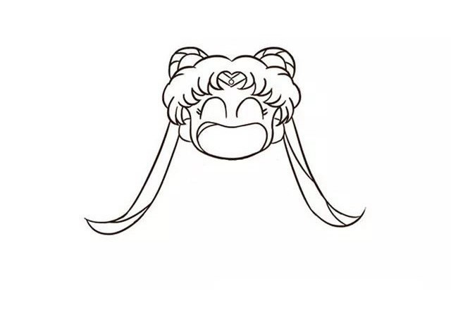 美少女战士月野兔简笔画步骤教程