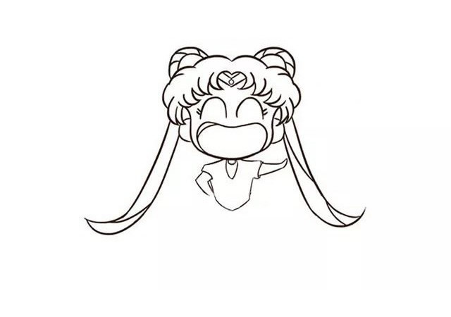 美少女战士月野兔简笔画步骤教程