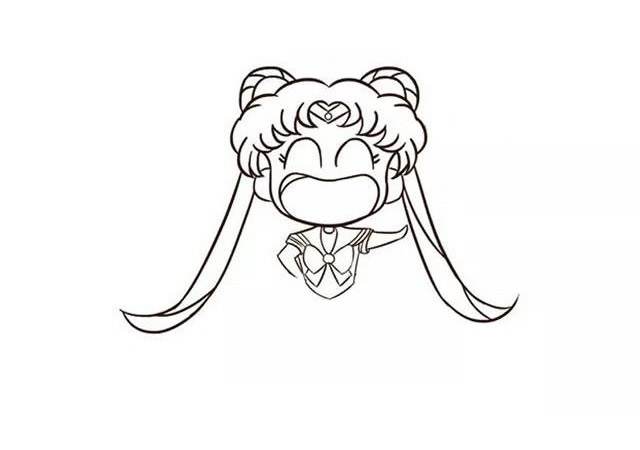 美少女战士月野兔简笔画步骤教程