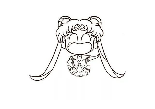 美少女战士月野兔简笔画步骤教程