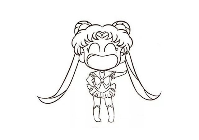 美少女战士月野兔简笔画步骤教程