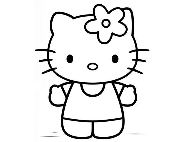 关于kitty猫的简笔画